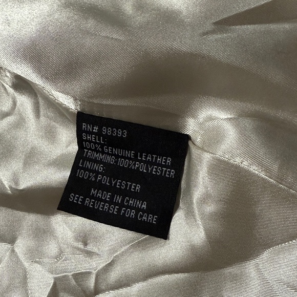 Pamela McCoy White and Gold leather Military Jacket - Picture 5 of 8